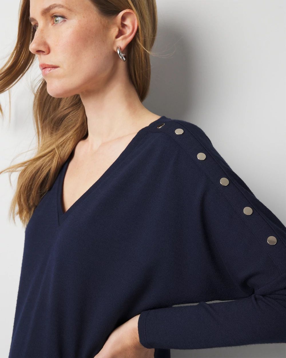 Snap Detail Dolman Sleeve Top | White House Black Market